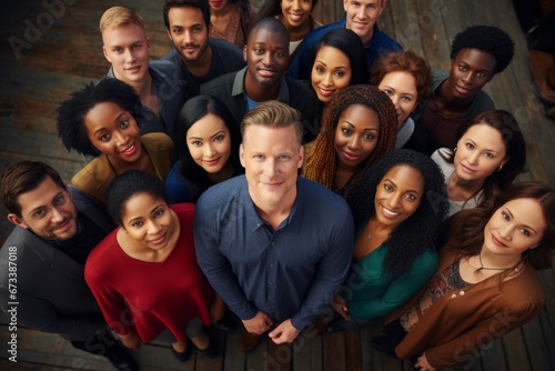 Group of people pose for a joint photo