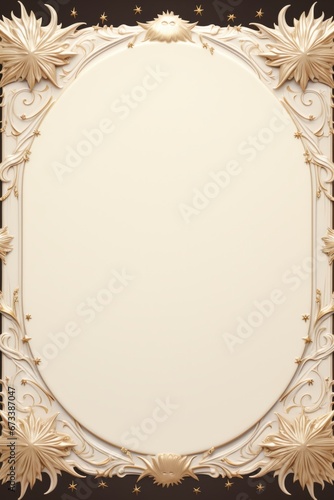 Rounded blank template with star frame