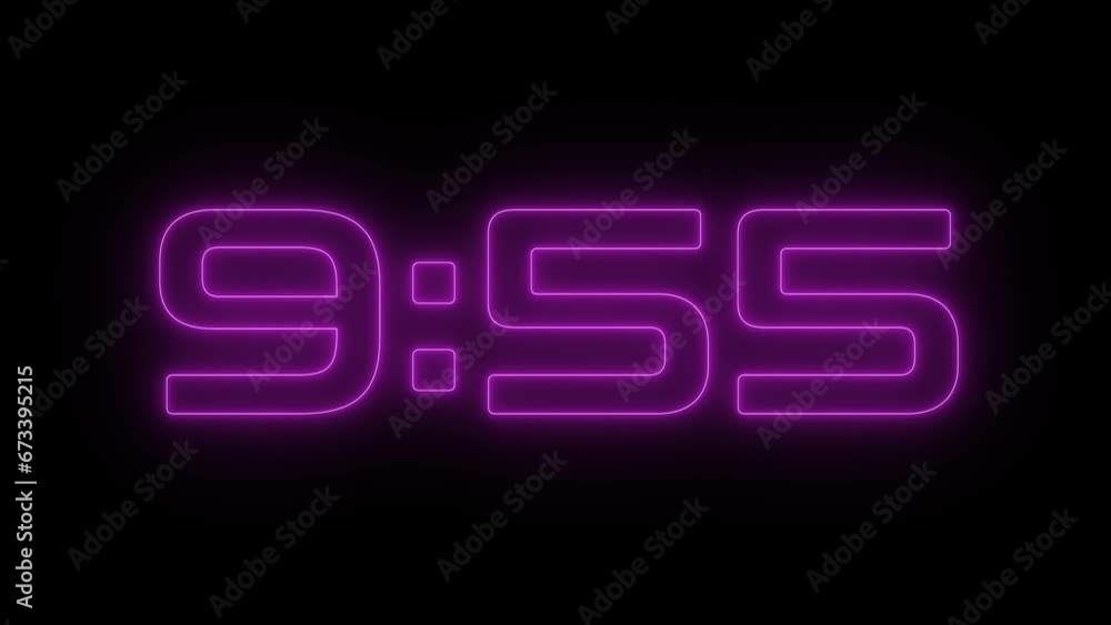Neon lights timer, laser ray with ten minute counter Neon lights timer, laser ray with ten minute counter