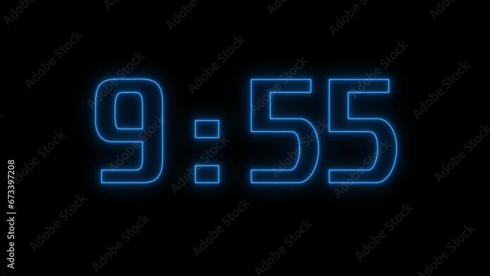 Neon lights timer, laser ray with ten minute counter Neon lights timer, laser ray with ten minute counter