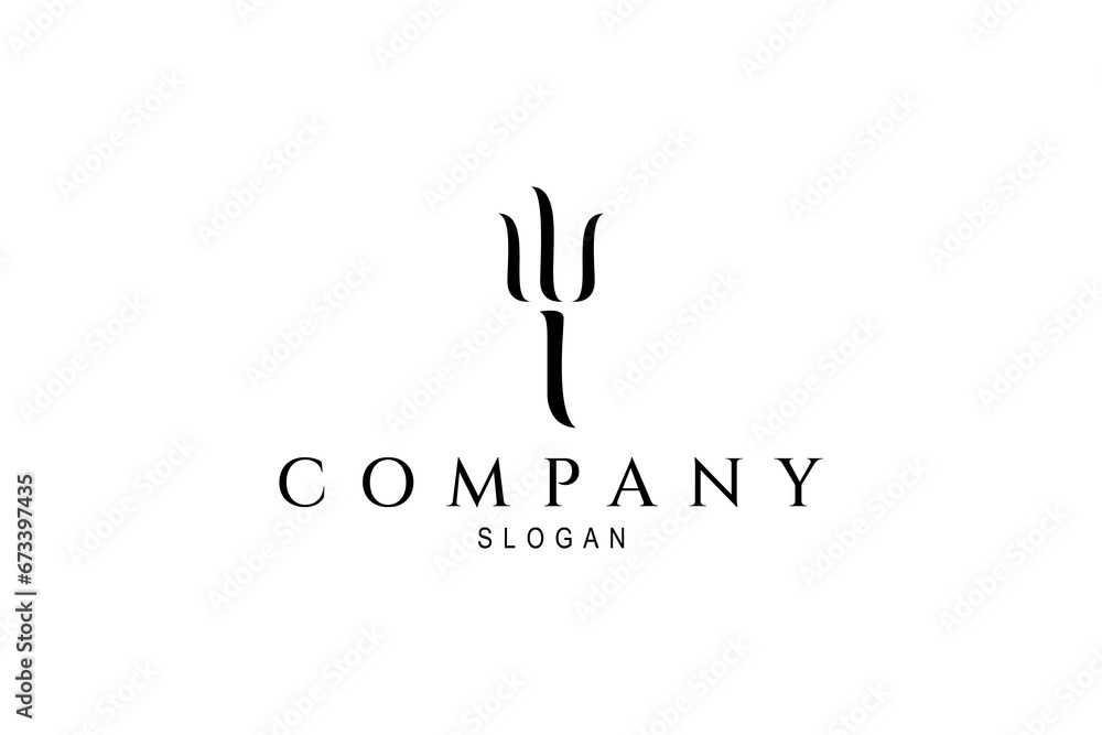 Abstract trident logo illustration design template Abstract trident logo illustration design template