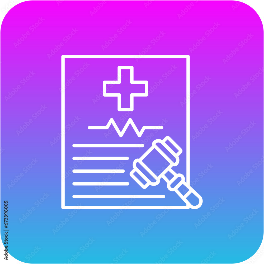 Fototapeta premium Health Law Icon