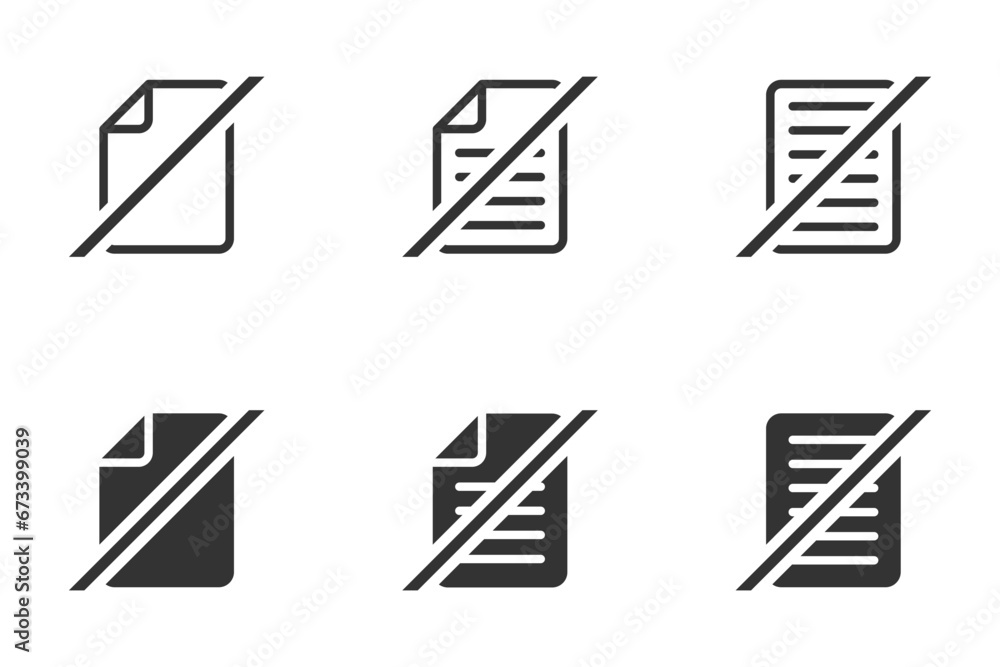 No file document icon. Vector illustration No file document icon. Vector illustration