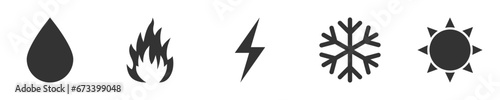 Utilities icon set. Vector illustration