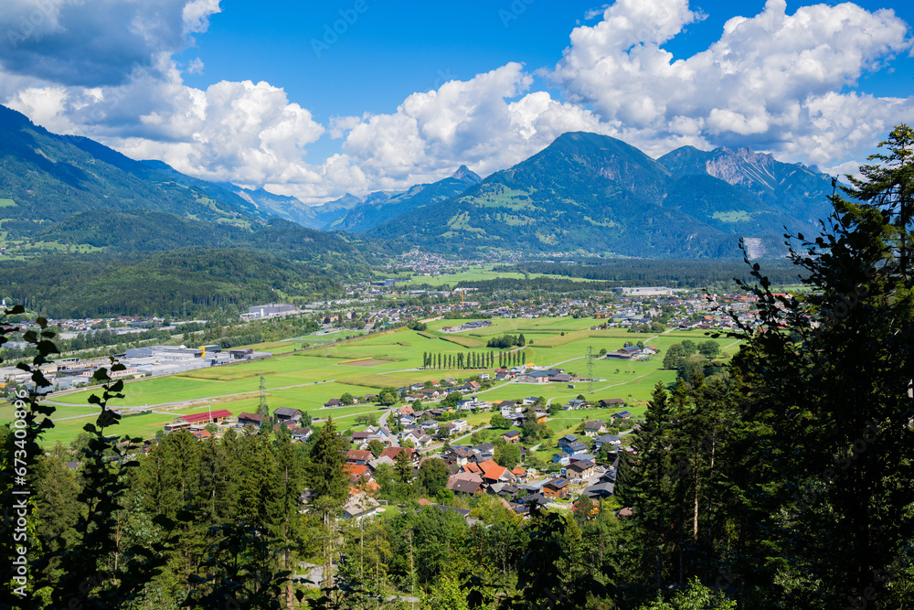 The Village of Beschling in the Walgau Valley, State of Vorarlberg, Austria