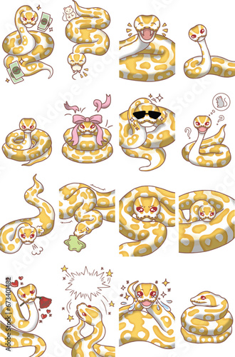 Ballpython snake albino