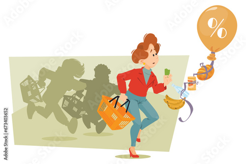 Rising prices of products. Illustration for internet and mobile website.