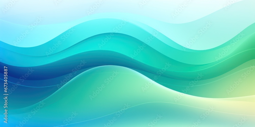 A wavy gradient from blue to green, background