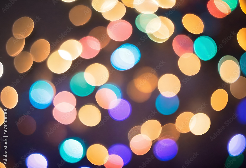 Fototapeta premium lights bokeh background in modern minimal style with many shades of colors