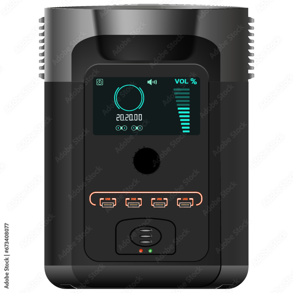 Power bank isolated on white, realistic vector Power bank isolated on white, realistic vector