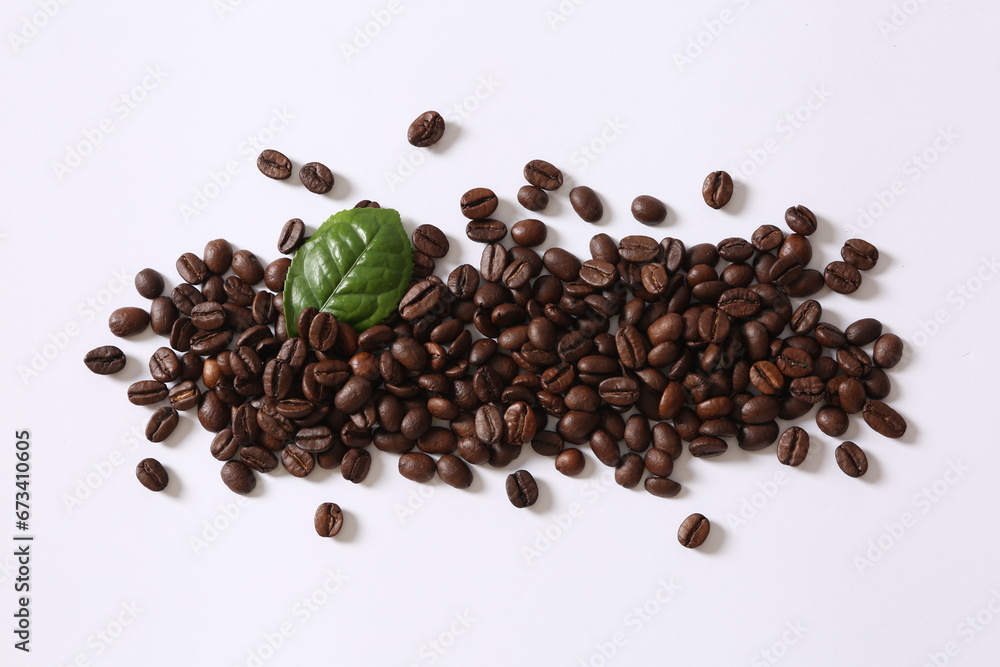 coffee beans on white background coffee beans on white background