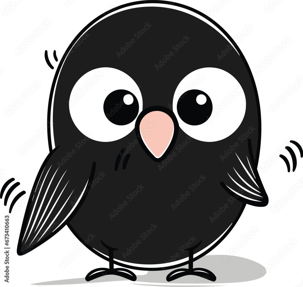 Cute cartoon penguin. Vector illustration isolated on white background. Cute cartoon penguin. Vector illustration isolated on white background.