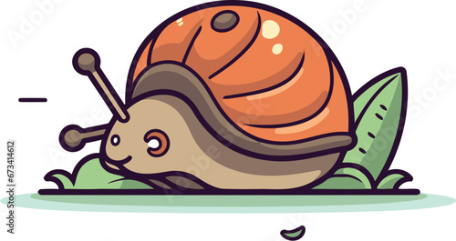 Snail icon. Isolated flat vector illustration on white background.