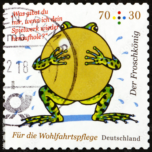 Postage stamp Germany 2018 fairy tale, The Frog King, Story of the Brothers Grimm