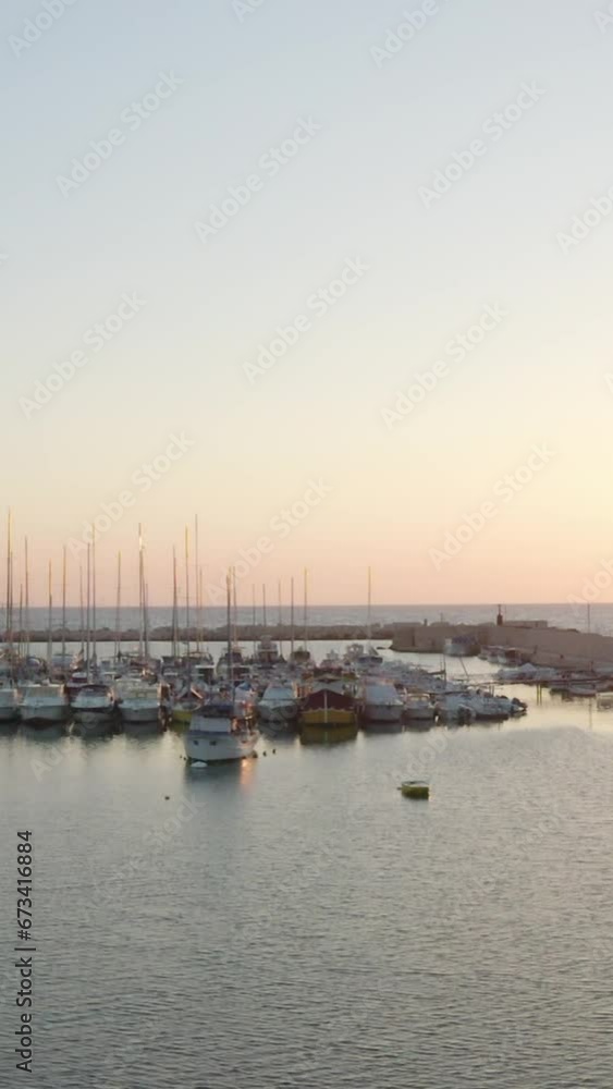 Birds eye view of a Pachino harbour Birds eye view of a Pachino harbour