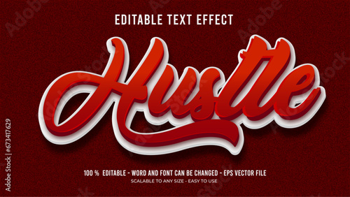 hustle editable text effect