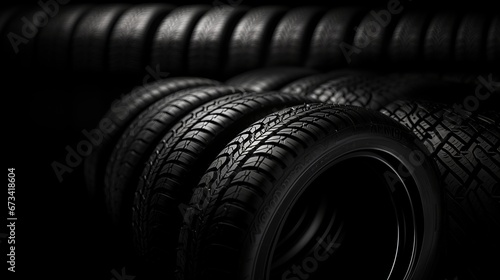 New tires background photo