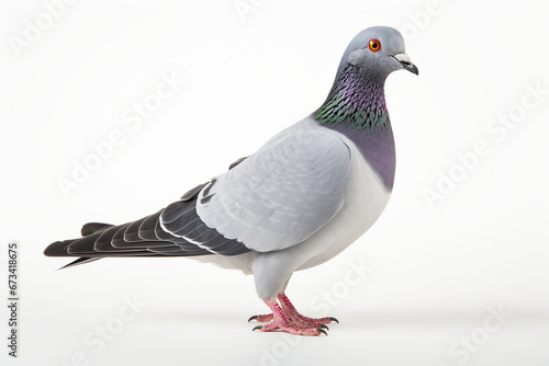 Pigeon, Pigeon Isolated On White Background, Pigeon Isolated On White