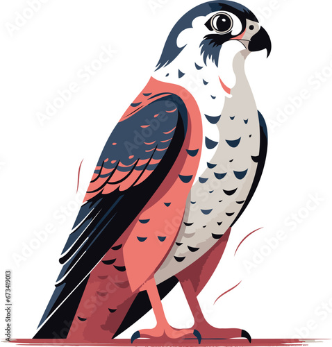 Peregrine falcon. peregrine falcon vector illustration.