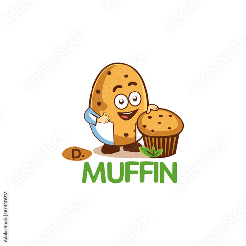 Muffing egg cookie logo for bakery business
