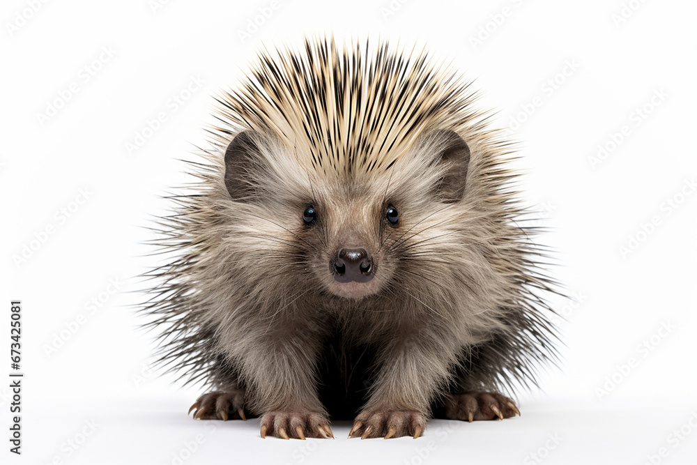 Obraz premium Porcupine, Porcupine In White Background