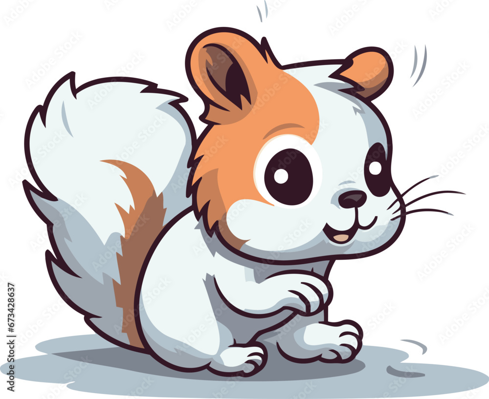 Squirrel cartoon vector illustration isolated on white background. Cute squirrel icon. Squirrel cartoon vector illustration isolated on white background. Cute squirrel icon.