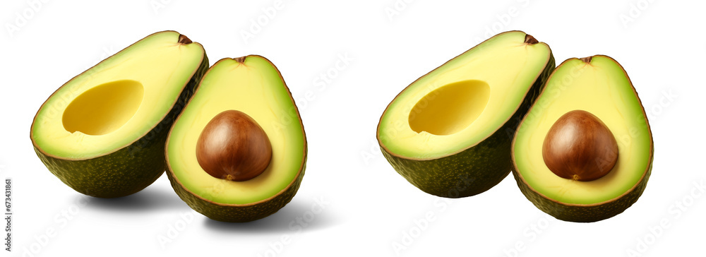 Avocado isolated on a transparent background. PNG. Avocado with shadow. Isolated avocado. Avocado isolated on a transparent background. PNG. Avocado with shadow. Isolated avocado.