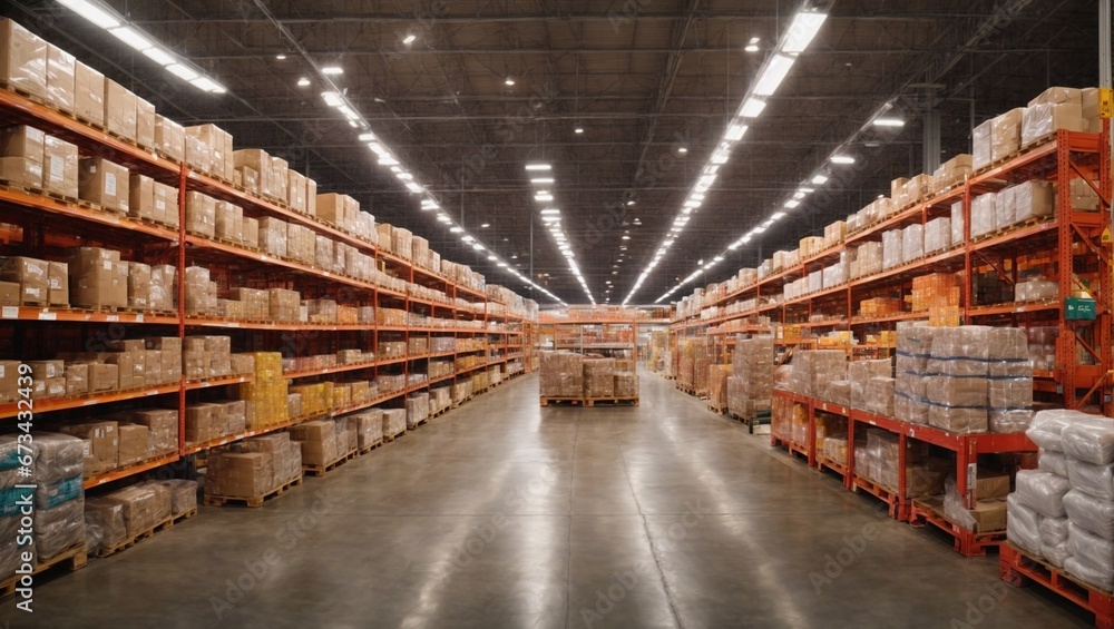Meticulously Organized Warehouse: The Heart of Retail Excellence. Generative AI