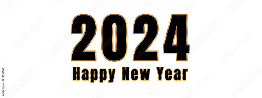 Obraz premium 2024 Happy New Year