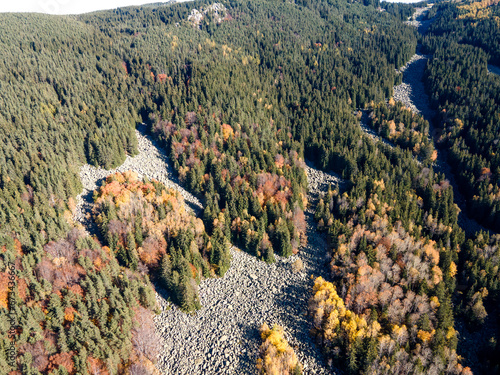 Aerial view of Golden Bridges at Vitosha Mountain, Bulgaria photo