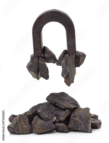 Tableau sur toile Iron ore and magnet.