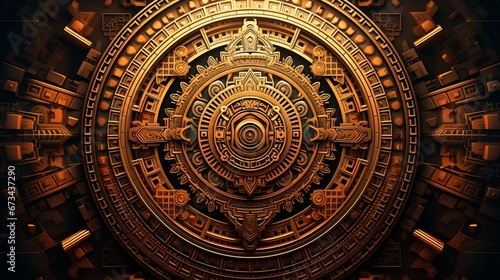 An intricate mandala with patterns reminiscent of ancient hieroglyphics, telling stories of forgotten civilizations.