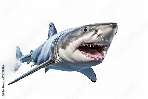 Great Shark Isolated In White  Shark In White Background  Great Shark  Shark