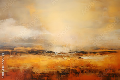 Abstract Landscape Impressions, painting background, wallpaper, generative ai
