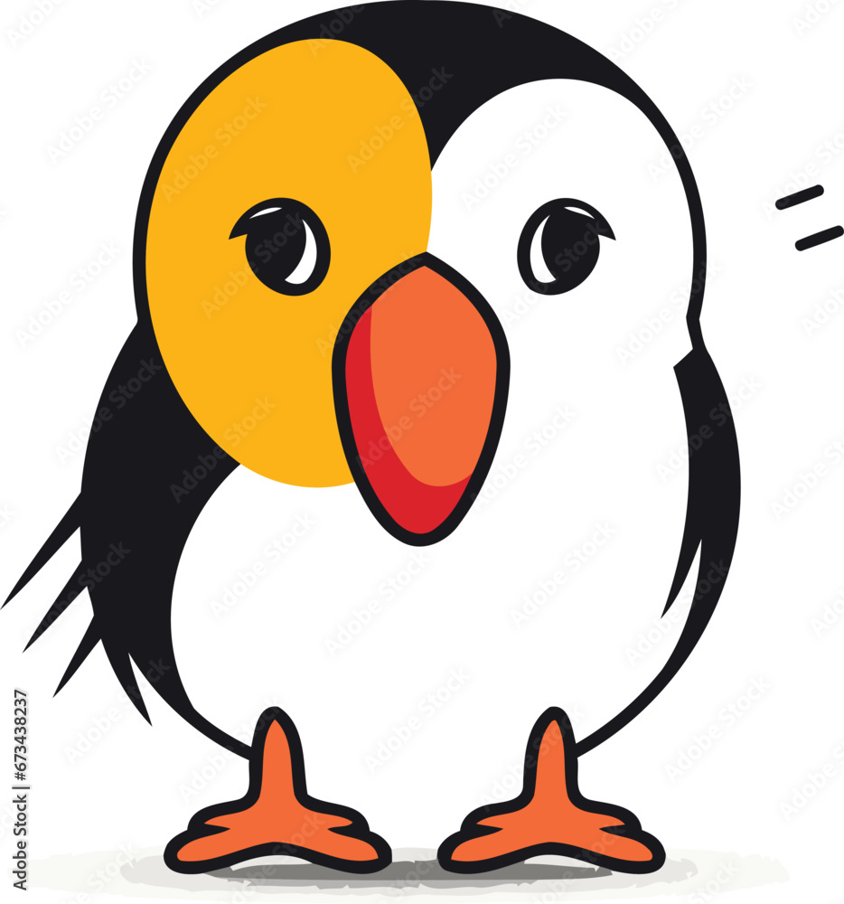 Cute penguin cartoon vector illustration. Cute penguin icon. Cute penguin cartoon vector illustration. Cute penguin icon.
