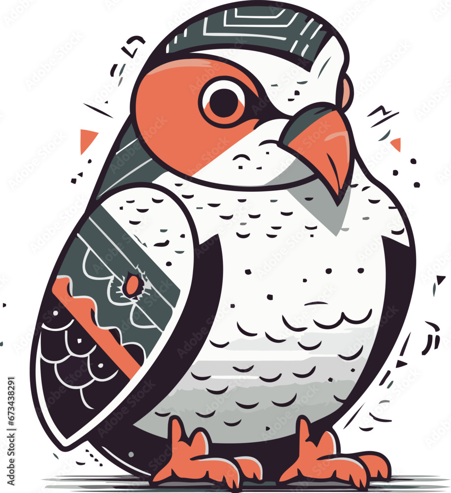 Vector illustration of a cute cartoon penguin. Cute animal. Vector illustration of a cute cartoon penguin. Cute animal.