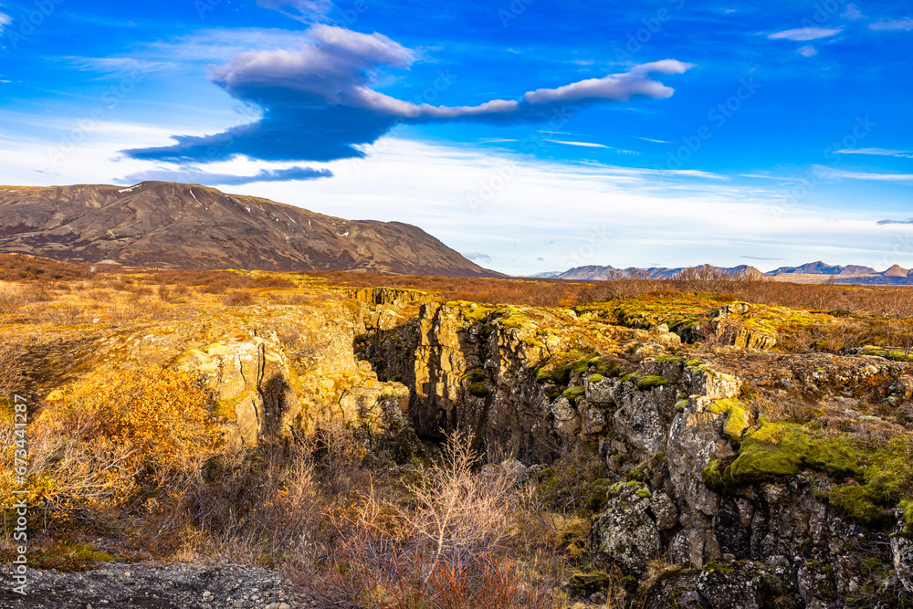 beautiful thingvellir national park Iceland