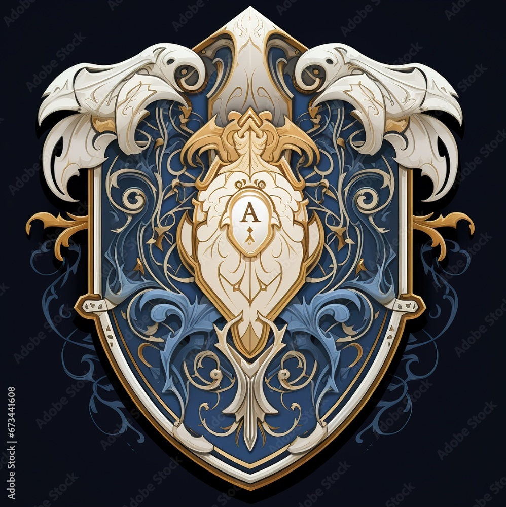golden ornate shield