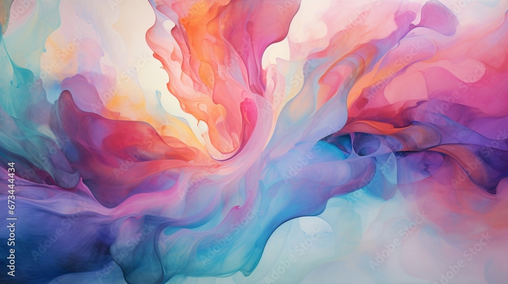 a mesmerizing whirlpool of radiant colors, forming an ethereal abstract masterpiece.