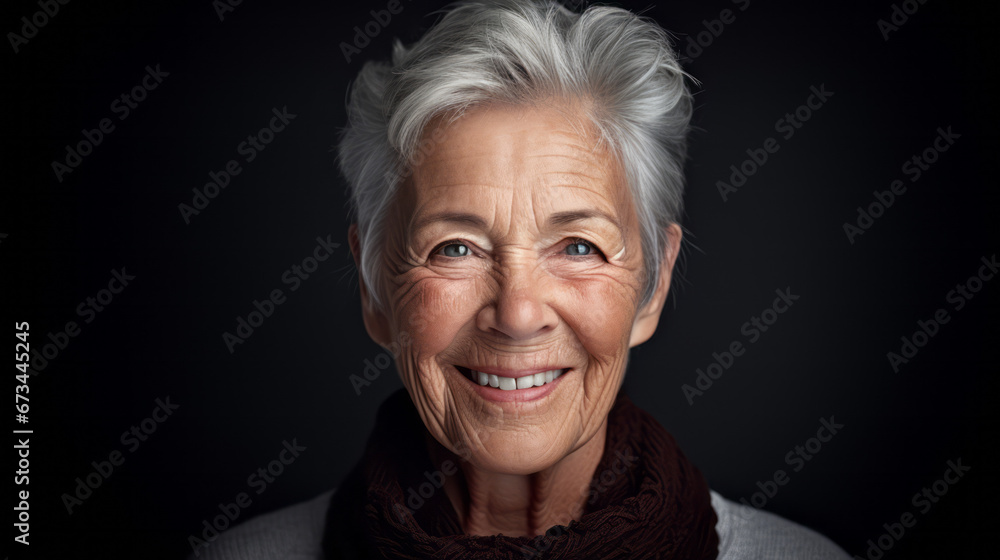 Joyful Retirement: Portrait of a Happy Retired Woman Joyful Retirement: Portrait of a Happy Retired Woman