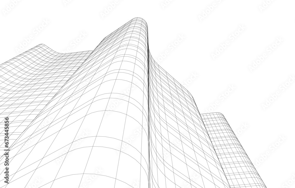 Office buildings vector drawing Office buildings vector drawing
