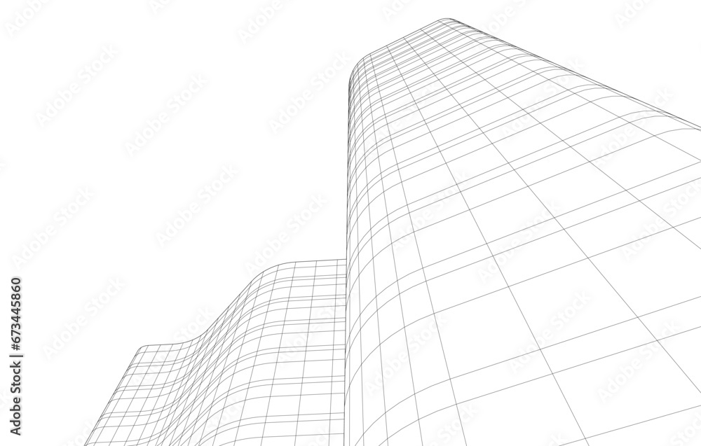 Office buildings vector drawing Office buildings vector drawing
