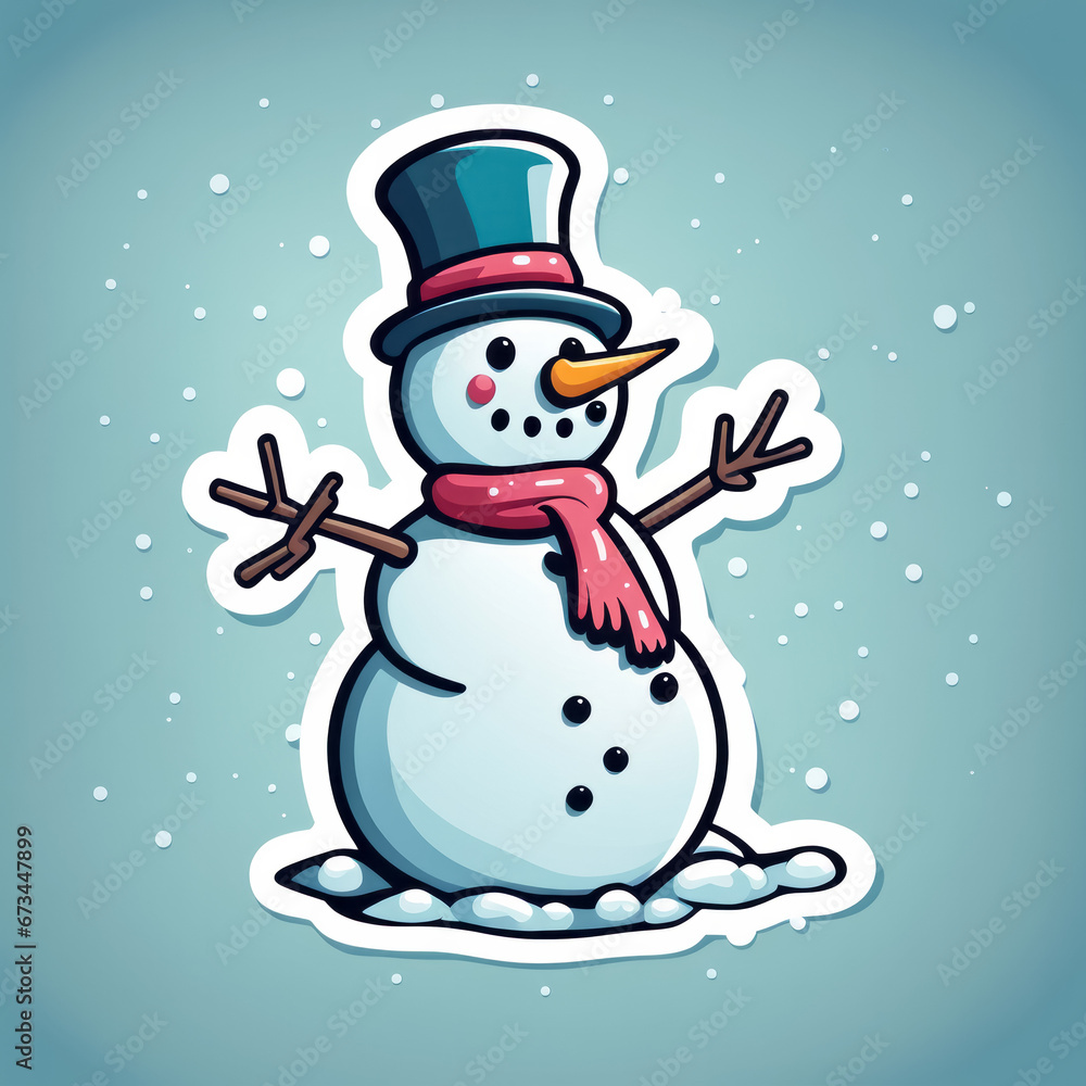 Schneemann sticker, generated image Schneemann sticker, generated image