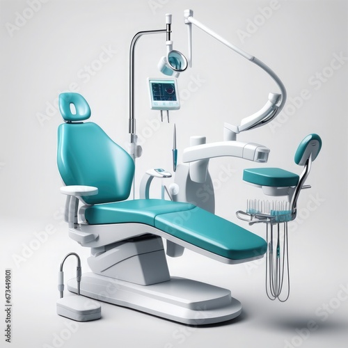 Dentists medical instruments on white background