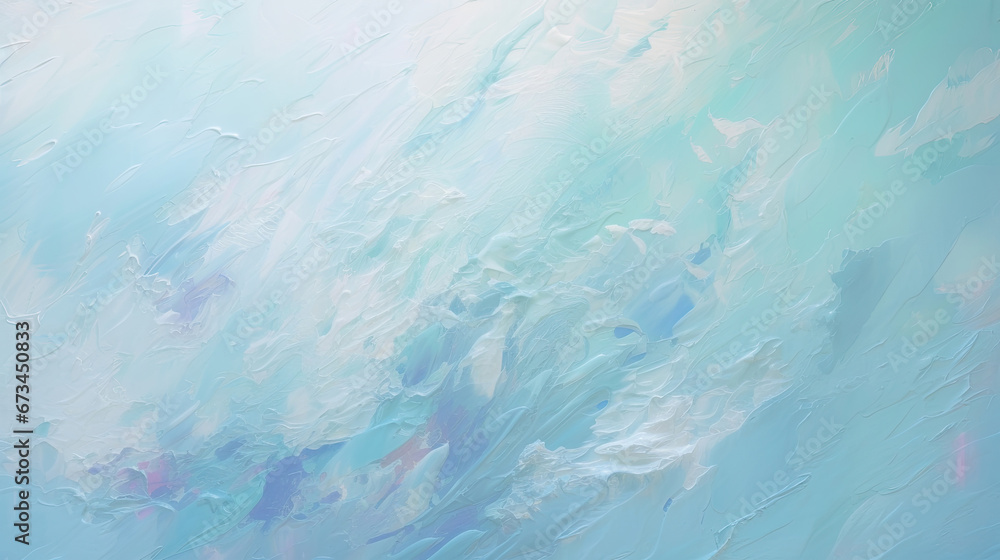 Expressive Aquamarine color oil painting background