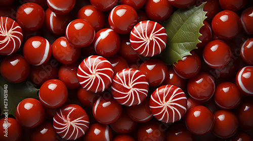 red and white chocolate candies