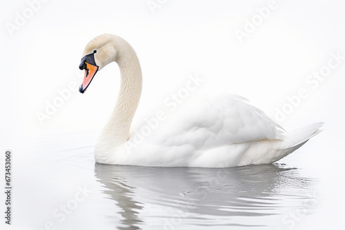 Swan, Swan On The Water, White Swan On The Water