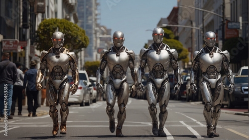 The future of the world has arrived thanks to nanotechnology, creating cyborgs indistinguishable from humans. These robots move freely through busy city streets