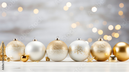 golden christmas balls