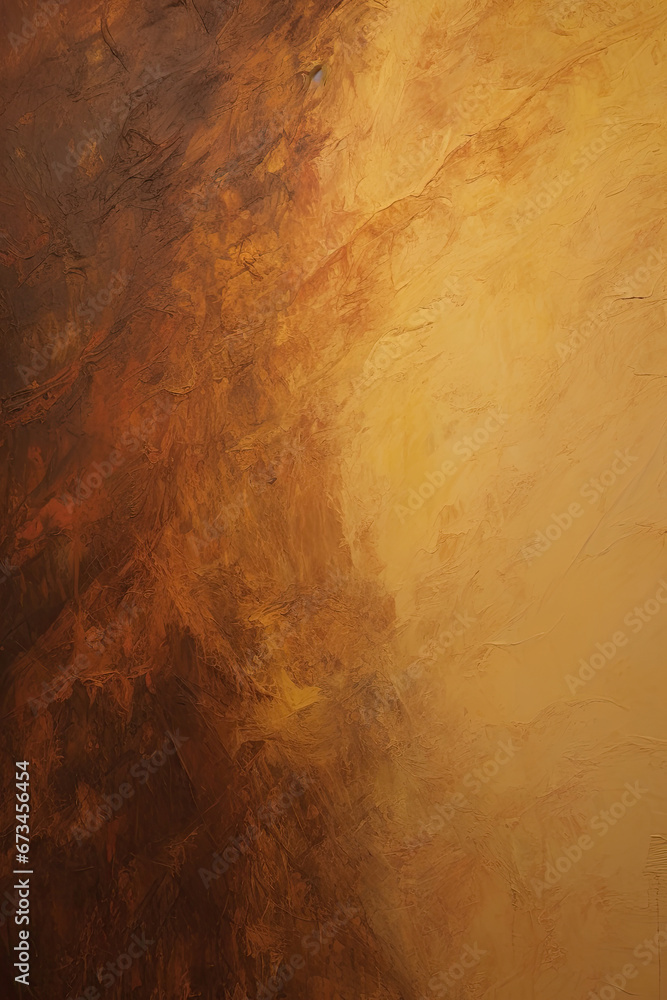 a painting of a yellow and brown background. Expressive Yellow oil painting background